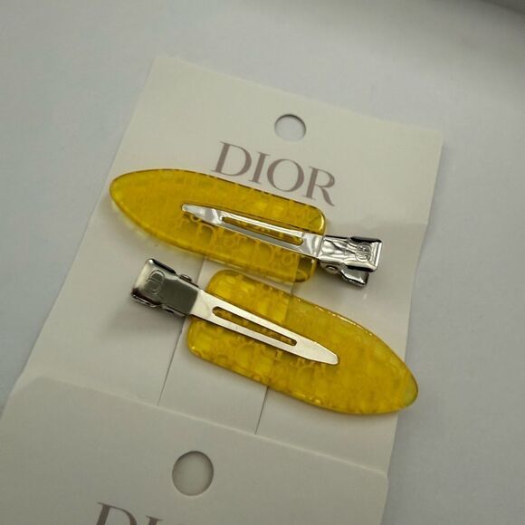 New Dior beauty Yellow Hair Clips